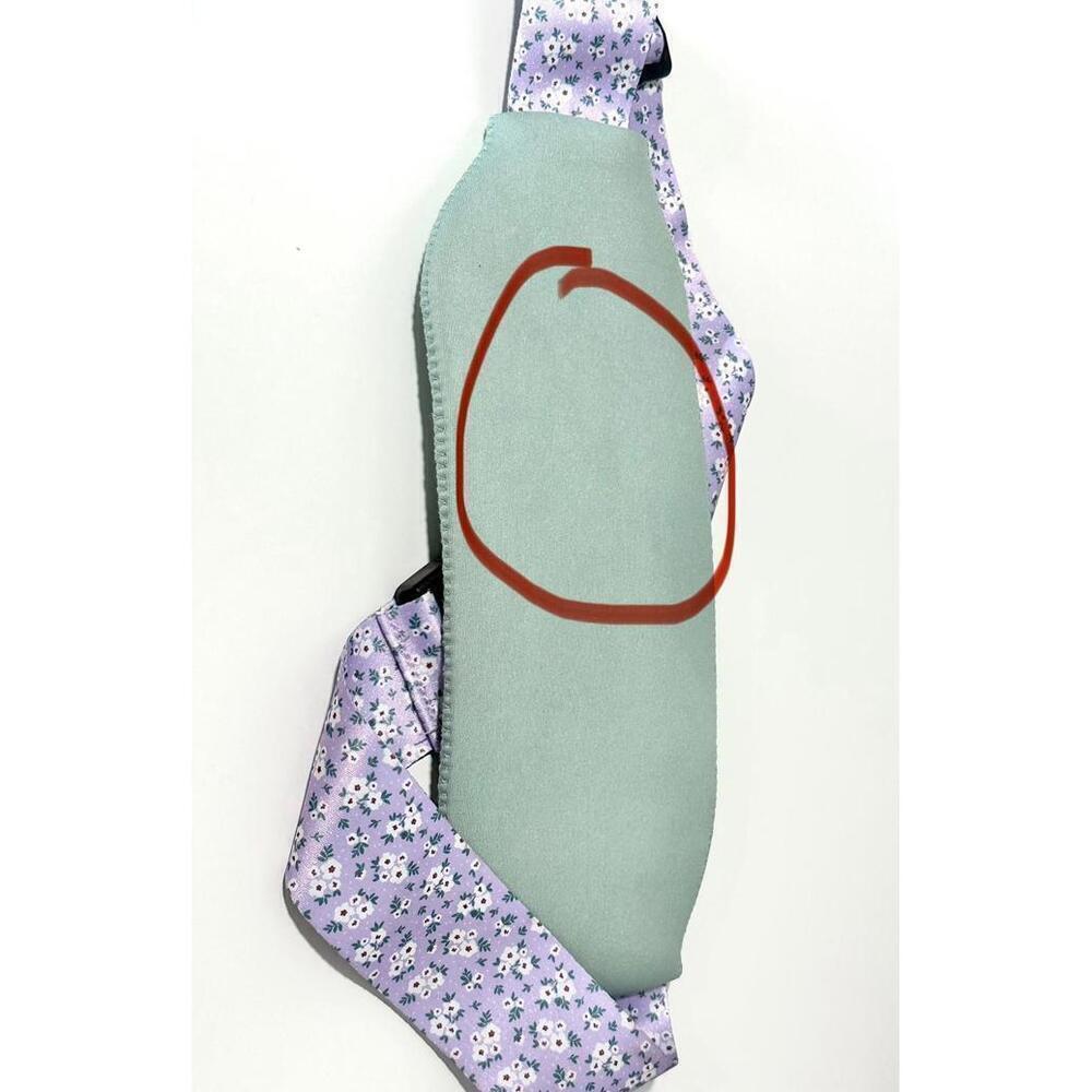 NWT fab finds Running Pouch Fanny PackLight Blue Purple Floral Zip Pocket Buckle - Picture 7 of 8
